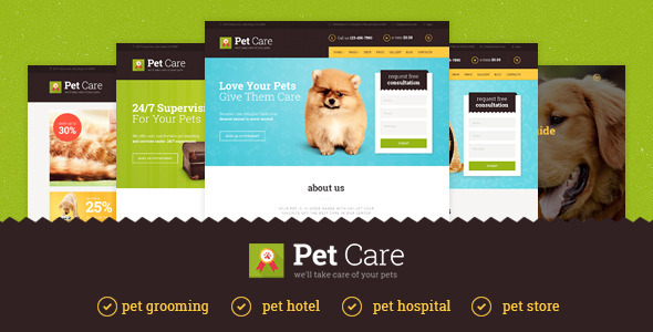 Pet Grooming Health Store WP Theme