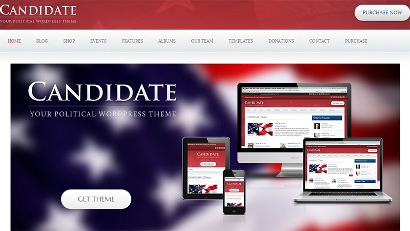 politician winner site template