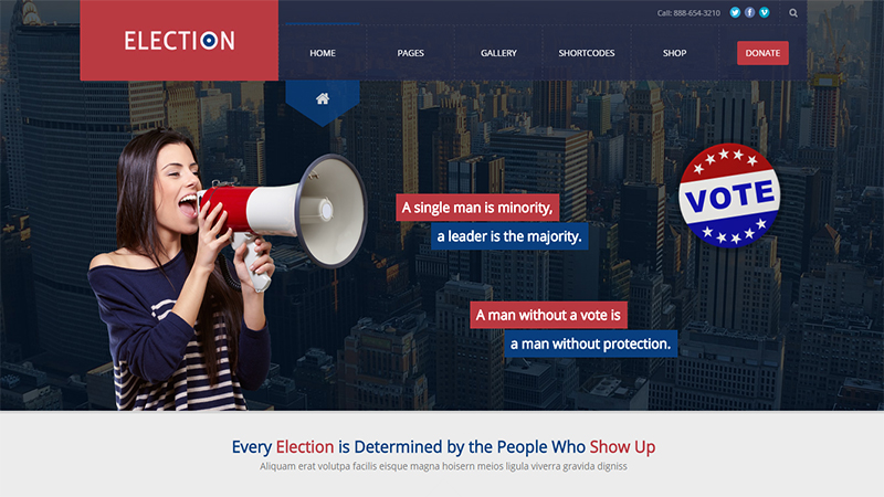 cenator campaign wp template