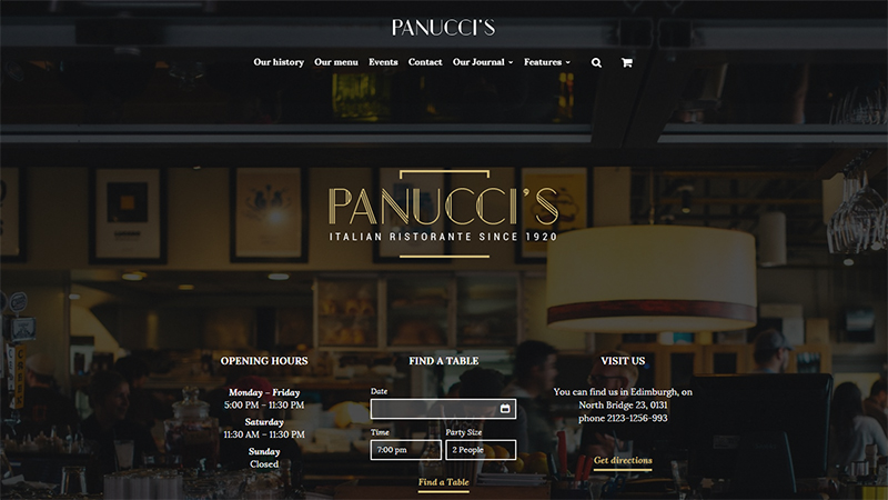 classic restaurant wp theme