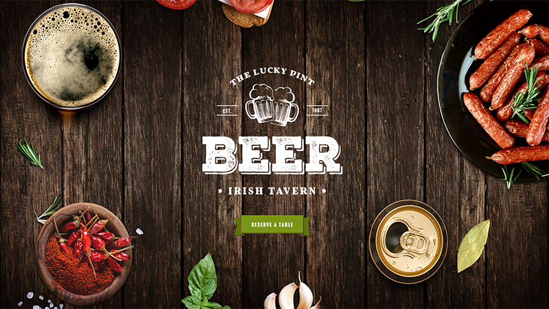 beer steak pub wp theme