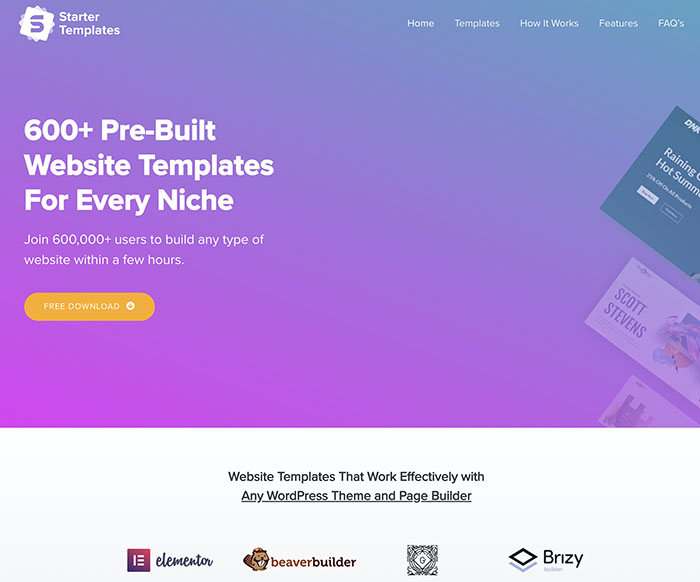 44. Pre-built Website Templates for Elementor & Gutenberg