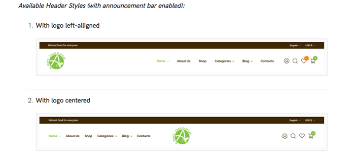 Header & Footer Sections