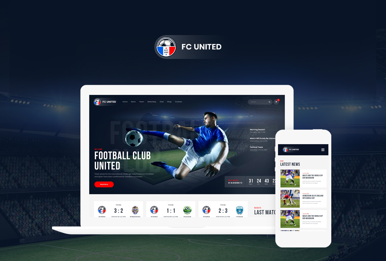 37. FC United | Football, Soccer & Sports WordPress Theme