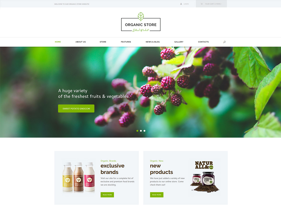 Organic Food & Eco Products Site Template