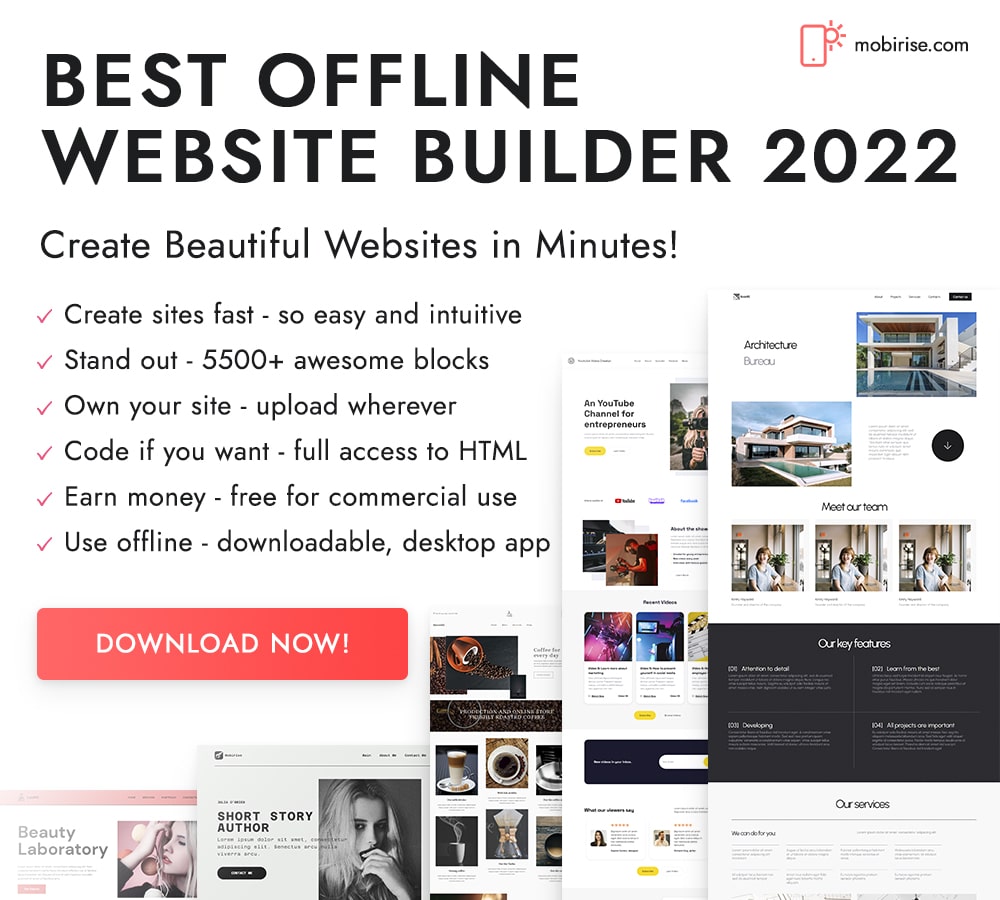 Mobirise Website Builder Software